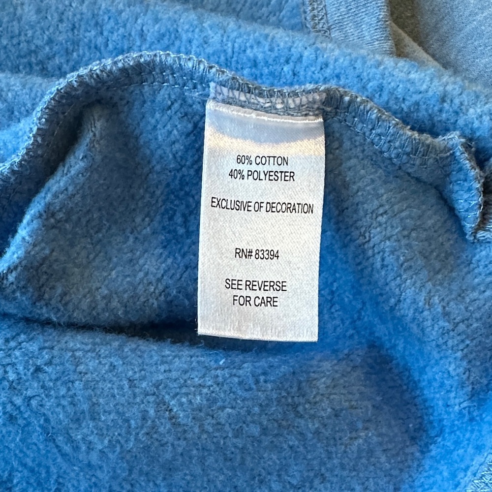 Men's Blue Quarter-Zip Sweatshirt - Picture 3 of 6